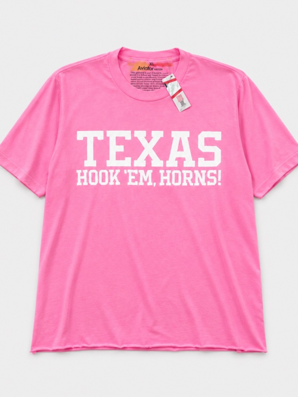 Aviator Nation x University of Texas Boyfriend Tee Neon Pink - Sold Out - Picture 3 of 4